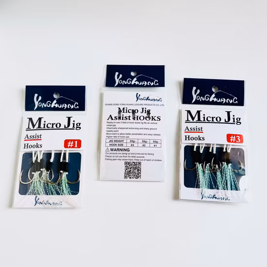 Hameçons d'assistance à la pêche pour micro-jigs